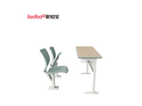 Ensemble chaise et bureau d'école en métal moderne avec design pliable, mobilier scolaire durable