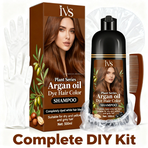 Champú Tinte para el Cabello <span class=keywords><strong>Color</strong></span> Negro Marrón con Aceite de Argán, Cubre las Canas, Sin Manchas en la Piel, para Hombres y Mujeres, Sin Amoníaco ni PPD, OEM - Product Image 3
