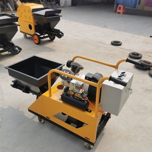 Mini pulvérisateur électrique de mortier 220V Jaune Trémie 115L Équipement de construction haute efficacité - Product Image 5
