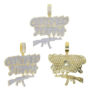 925 Sterling Silver Hip Hop Emerald Cut Moissanite Charm Pendant <b>Jewelry</b> Bespoke Luxury Unisex Premium Quality Gift Fashion - Product Image 2