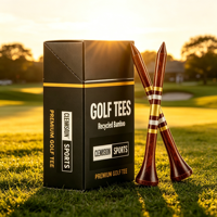 Support de rangement en plastique personnalisé pour tee de golf, en forme de sac, pour tee bleus, format magazine, moulé, pour tee en bois de 4 pouces