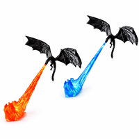 Lampe Dragon Flamme Dynamique avec 3 Modes d'Éclairage pour Décoration de Bibliothèque et de Bureau, Cadeau Artisanat Imprimé en 3D Fantastique