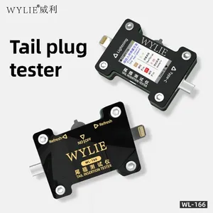 เครื่องทดสอบการเชื่อมต่อหัวเสียบ WYLIE WL-166 สำหรับพอร์ต Lightning/Type-<span class=keywords><strong>C</strong></span> สำหรับ <span class=keywords><strong>iPhone</strong></span>/Android ตรวจจับข้อบกพร่องอัตโนมัติ พร้อมหน้าจอ HD สำหรับซ่อมแซม - Product Image 3