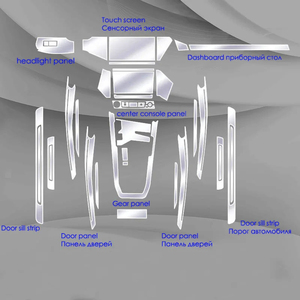 Pellicola Trasparente in TPU per <span class=keywords><strong>Audi</strong></span> E-tron 2020 2021, Adesivo per Interni Auto, Console Centrale, Cambio, Bocchette Aria, Navigatore, Pannello Porta - Product Image 2