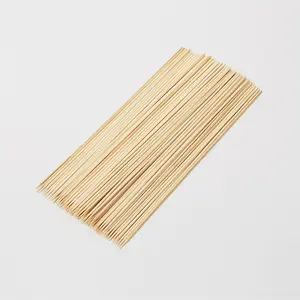 2024 più recente vendita calda all'ingrosso BBQ lunghi bastoncini di bambù rotondi piatti