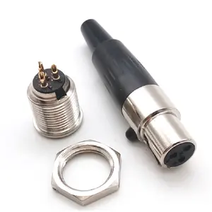 DIY 3-poliger Mini-XLR-Anschluss Audio-Mikrofon adapter mit Mini-XLR-Buchse für die Gehäuse montage