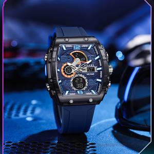 Montre sport chronographe SMAEL 8109, nouvelle conception, électronique analogique-numérique, étanche - Product Image 2