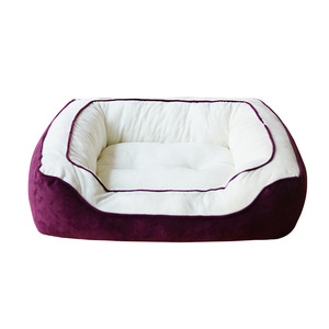<span class=keywords><strong>Lit</strong></span> <span class=keywords><strong>pour</strong></span> <span class=keywords><strong>chien</strong></span> de luxe en tissu solide écologique, imperméable, ultra doux, rond, apaisant, toutes saisons, lavable - Product Image 4