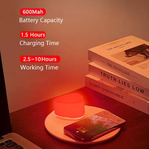 Lampe de nuit moderne à LED <span class=keywords><strong>rouge</strong></span> 620/660/670nm 1W 600mAh ABS rechargeable et à intensité variable pour chambre d'enfant et bébé - Product Image 5
