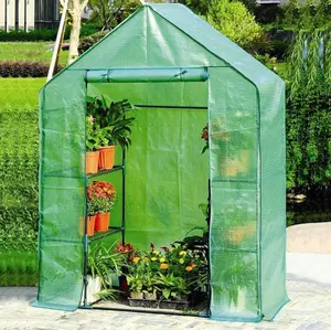 3-tier Portable Greenhouse 6 Shelves Pe Cover Plant Garden Green House Cover