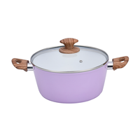 Ensemble d'ustensiles de cuisine à induction en aluminium Revêtement en céramique Ensembles de casseroles de cuisson forgées antiadhésives Poêle à frire en métal avec logo personnalisé Casserole à usage domestique