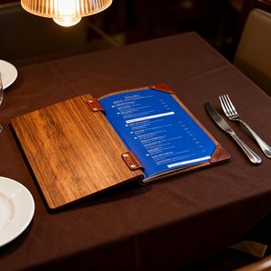 Support de <span class=keywords><strong>menu</strong></span> en bois pour table, présentoir de <span class=keywords><strong>menu</strong></span> pour restaurant, décoration pour café, bar et hôtel, couverture de <span class=keywords><strong>menu</strong></span> - Product Image 4