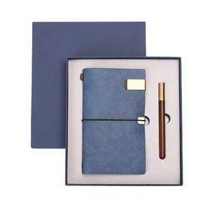 2026 New Souvenir Custom Copper Wood Pen With Business Souvenir Custom Corporate Luxury Promotional Pen <b>Notebook</b> <b>Set</b> Gift Item - Product Image 2