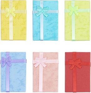 Rectangle Jewelry <b>Boxes</b> B Grade Quality Friendly Design Paper <b>Packing</b> Gift <b>Boxes</b> with Ribbon for Earrings Ring Necklace Pendant - Product Image 2