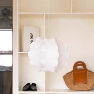 Lámpara colgante de seda de estilo nórdico HFshanks, 40cm, 50cm, 60cm, bombilla E27, forma redonda, para Hotel, casa de huéspedes, estudio, sala de té - Product Image 4