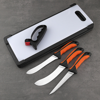 Ensemble de couteaux de chasse avec boîte en plastique, couteau tactique en acier inoxydable, ensemble de couteaux de chasse et de camping tranchants
