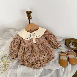 ชุดรอมเปอร์เด็กผู้หญิงสำหรับฤดูใบไม้ผลิและฤดูใบไม้ร่วง พร้อมปกปักลายตุ๊กตา <span class=keywords><strong>แขน</strong></span>ยาว ลายดอกไม้ ผ้าฝ้าย - Product Image 6