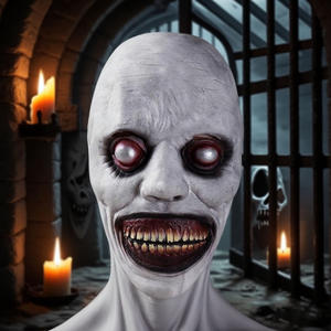 <span class=keywords><strong>Masque</strong></span> en latex <span class=keywords><strong>exorciste</strong></span> avec visage souriant, accessoire de performance d'Halloween, <span class=keywords><strong>masque</strong></span> amusant pour adultes, idéal pour les fêtes costumées, le carnaval et le cosplay - Product Image 2