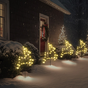 Noël nouveau 30W solaire jardin lumières IP65 LED <span class=keywords><strong>fer</strong></span> forgé conception batterie puissance Bronze aluminium corps jardin pelouse décoration - Product Image 1