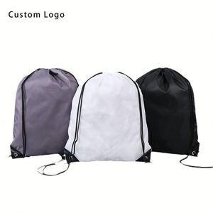 Sac promotionnel en corde de polyester et nylon avec logo pour cadeaux d'affaires - Product Image 1