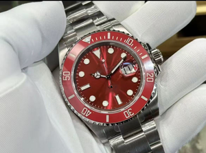 Montre de luxe Signature 40 mm, cadran rouge, bracelet en acier inoxydable 904L, style classique pour homme - Product Image 2