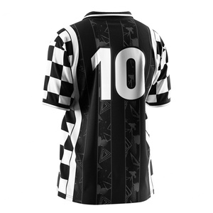 Camiseta de Fútbol Blanca y Negra, Transpirable, de Secado Rápido, Ajuste Atlético, Uniforme de Fútbol que Absorbe el Sudor para Partidos - Product Image 6