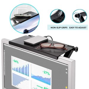 Estante de pantalla sólida de plataforma ancha, montaje ajustable, Monitor de <span class=keywords><strong>PC</strong></span> de escritorio utilizado para colocar cables, altavoces, <span class=keywords><strong>Apple</strong></span> <span class=keywords><strong>TV</strong></span>, Playstation, Camer - Product Image 5