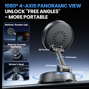 Soporte Magnético Ajustable <span class=keywords><strong>para</strong></span> Teléfono <span class=keywords><strong>de</strong></span> Coche con Ventosa y Cargador Inalámbrico <span class=keywords><strong>para</strong></span> Salpicadero, Espejo y Pared - Product Image 6