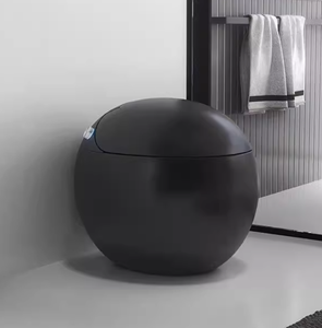 Luxury Silver <strong>Gray</strong> Black Bathroom Sanitary Ware One Piece Intelligent WC <strong>Toilet</strong> Bowl Round S-Trap Automatic Smart <strong>Toilet</strong> - Product Image 5