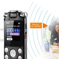 Grabadora de Voz Digital USB 2.0 de Aleación de Zinc 8822, con Reducción de Ruido, Pantalla a Color, Estilo Walkman, Portátil, con Control por Voz