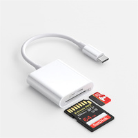 Adaptador de Lector de Tarjetas OTG 2 en 1 USB 3.1 Tipo C SD TF 4.0 UHS-II de Doble Ranura