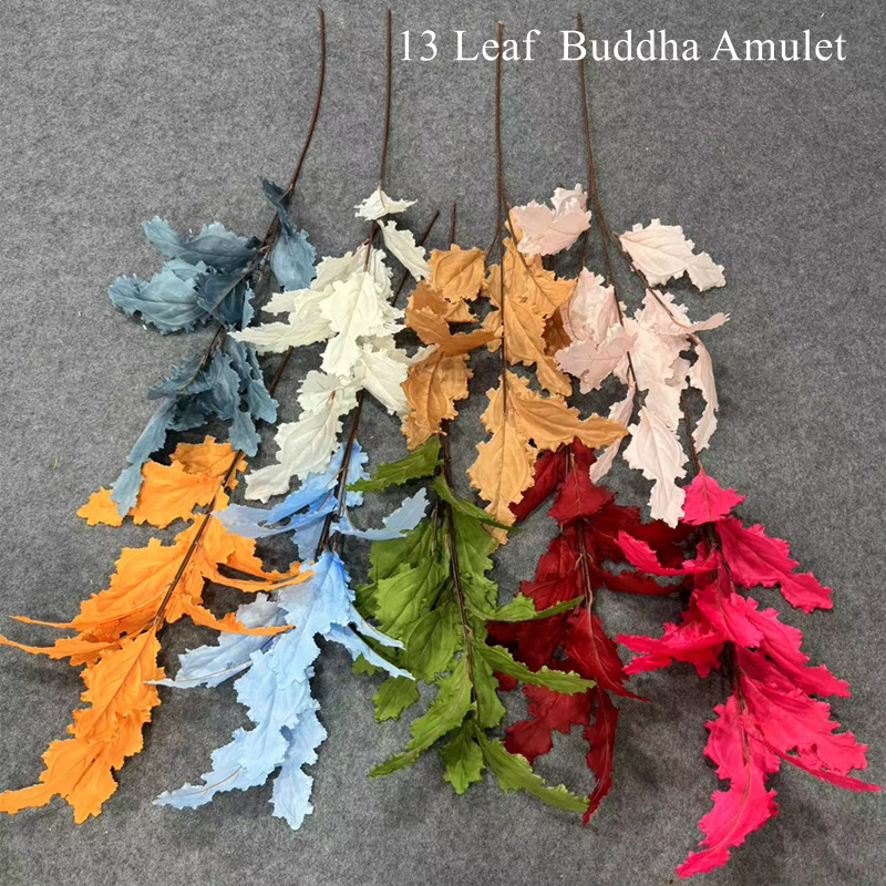 พระเครื่องพระพุทธรูป 13 ใบ - ขาว/ชมพู/เขียว