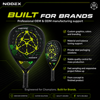 Raquette de padel durable avec noyau en mousse EVA, fibre de carbone 18k, logo de marque personnalisé, raquette de padel professionnelle pour club de padel
