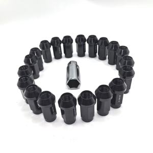Écrous de roue en alliage d'aluminium noir forgé pour Benz BMW <span class=keywords><strong>Porsche</strong></span> Audi VW M14x1.5 - Product Image 2