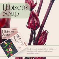 Sabun Herbal Bar untuk orang dewasa tubuh padat bunga Hibiscus dingin diproses pemutih mencerahkan kulit minyak esensial mandi buatan tangan