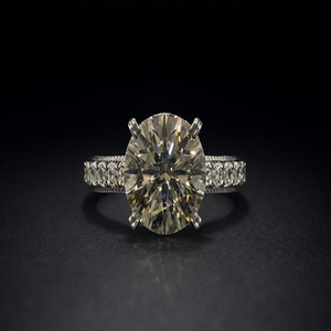 Anillo de platino con diamantes cultivados en laboratorio certificados, elegante joyería fina para mujer con un diseño moderno y elegante para compromiso y uso diario. - Product Image 1