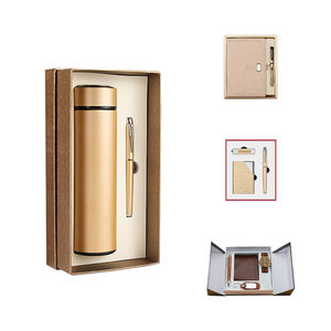 Grosir Set hadiah 2 buah pencetak Logo kustom kotak Notebook bisnis Set hadiah barang untuk promosi - Product Image 1