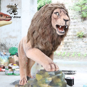 Gerçekçi aslan kükreyen eğlence parkı gerçekçi modeli Animatronic aslan ekipmanları - Product Image 3