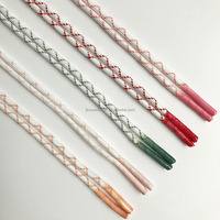 Cordon de serrage pour pantalon en Polyester, 130cm x 3.5mm de diamètre, rose, jaune, pêche, vert, 1 pièce