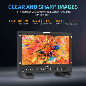 SEETEC P133 PRO จอภาพขนาด 13.3 นิ้ว ความสว่างสูง 1000cd/m ความละเอียด Full HD 1920x1080 แบบพกพา / รองรับ SDI Input ใช้ได้กับงานถ่ายทำ/ใช้งานกลางแจ้ง พร้อมลำโพงในตัวจาก SEETEC - Product Image 4