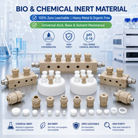 Layanan Pemesinan Presisi Laboratorium Fluidika, Pembuatan Inti Tutup Reagen PTFE, Manifold Kromatografi PEEK, dan Penggilingan CNC Kustom