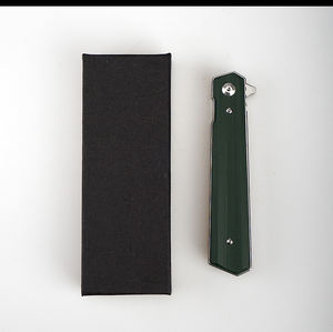 ホット販売G10ハンドルD2スチールブレードライナーロック片手オープンスリムサバイバル薄い折りたたみポケットナイフ屋外キャンプ用 - Product Image 6