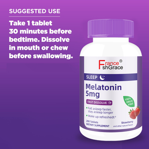 Tabletas de Melatonina Shecome de Alta Calidad, 5 mg, Suplemento Dietético Avanzado para un Sueño Reparador, Tabletas de Melatonina de Liberación Prolongada - Product Image 2