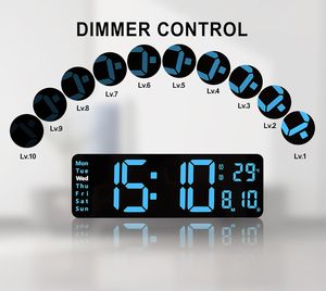 Modern Anniversary Home Decor Multi-functional Large <b>LED</b> LUMINOVA Brightness Adjustable Battery Operated DST Timer Digital <b>Clock</b> - Product Image 3