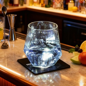 Trọng lực-cảm biến vuông cao su cup Mat Coaster với LED ánh sáng cho bar Câu lạc bộ Đêm Giáng sinh bên - Product Image 3