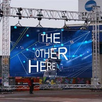Layar LED Video Wall Raksasa Indoor Outdoor 500x500mm untuk Latar Panggung, P2.6 P2.9 P3.91 P4.81, Sambungan Tanpa Celah, Layar LED Sewa