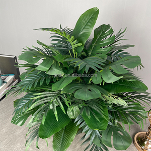 Centros <span class=keywords><strong>de</strong></span> Mesa con Hojas Verdes <span class=keywords><strong>de</strong></span> Palma y Flores Tropicales <span class=keywords><strong>de</strong></span> 70cm, 80cm y 100cm para Decoración <span class=keywords><strong>de</strong></span> Bodas Estilo Jungla Hawaiana - Product Image 1