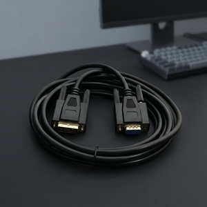 ผู้ผลิตชุดสายเคเบิล OEM อะแดปเตอร์ สายเคเบิลเครือข่าย สีดำ DB9 D15 VGA สำหรับเครื่องพิมพ์ จอแสดงผล ความยาวปรับแต่งได้ ตัวนำทองแดง - Product Image 3