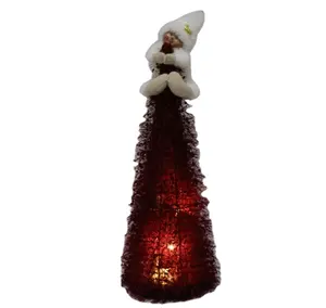 Guirlande solaire LED pour arbre de noël, luminaire décoratif avec poupée, pour l'intérieur et l'extérieur