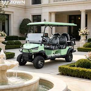Voiturette de golf électrique de luxe 4 places avec pare-brise, buggy de golf électrique tout-terrain pour parcours de golf - Product Image 1